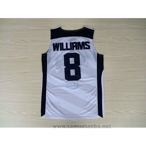 Camiseta USA 2012 Deron Williams #8 Blanco